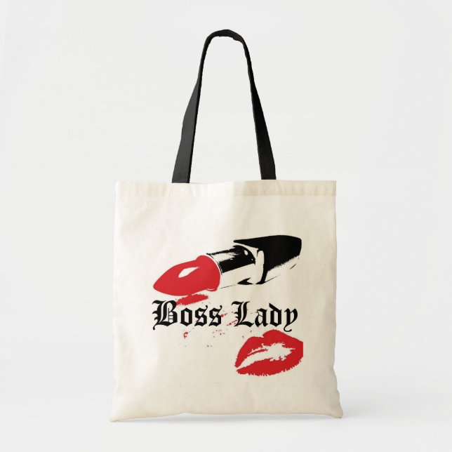 Tote Bag Madame Lipstick de patron et budget Fourre-tout de (Devant)