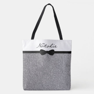 Tote Bag Magasin personnalisé Parties scintillant Silver Bl