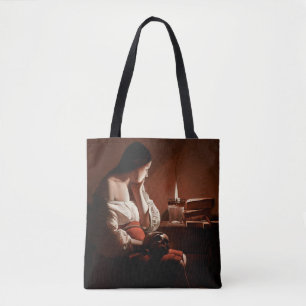 Tote Bag Magdalene avec la flamme fumante, La Tour
