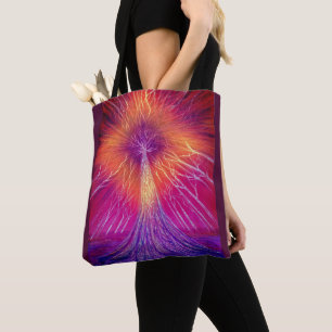Tote Bag Magenta Golden Diamond Tree