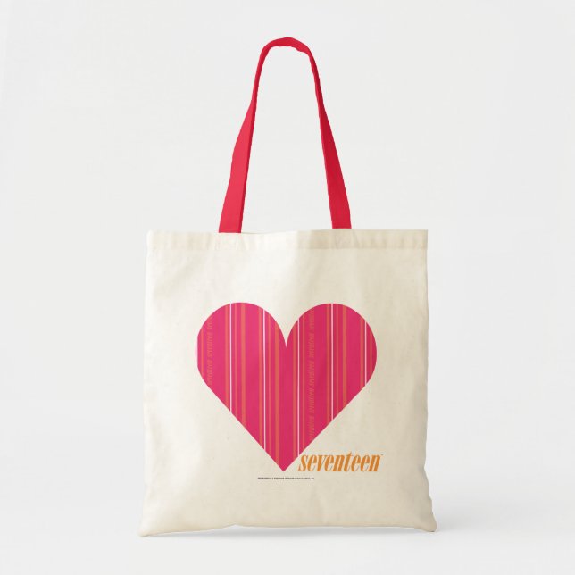 Tote Bag Magenta mince 4 de rayures (Devant)