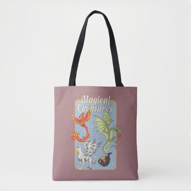Tote Bag Magical Creatures Vintage Graphic (Devant)