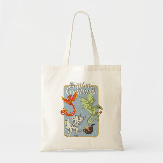 Tote Bag Magical Creatures Vintage Graphic (Devant)