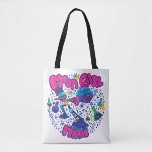 Tote Bag Magie de Moon Girl Science Doodle Graphique