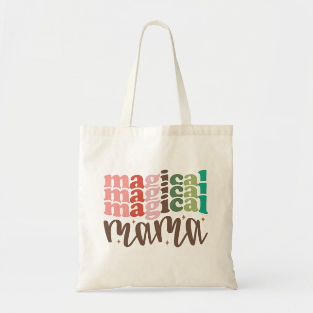 Tote Bag Magique Mama Retro Jours fériés Super de Noël (Devant)