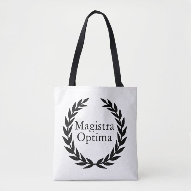 Tote Bag Magistra Optima Enseignant Latin     (Devant)
