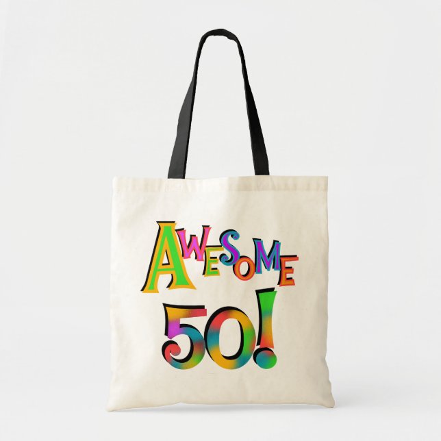 Tote Bag Magnifique 50 T-shirts et cadeaux d'anniversaire (Devant)
