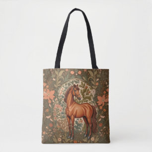 Tote Bag Magnifique Cheval Brun Inspiré de William Morris
