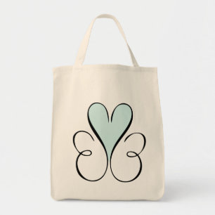 Tote Bag Magnifique Cœur Bleu