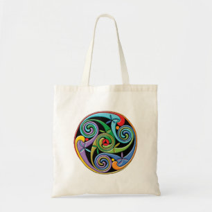 Tote Bag Magnifique mandala celtique aux tourbillons coloré