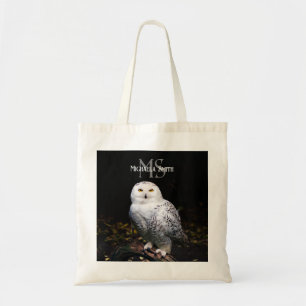 Tote Bag Magnifique monogramme personnalisé de nom de hibou