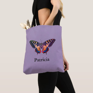 Tote Bag Magnifique Papillon photo moderne Ajouter Nom Four