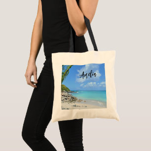 Tote Bag Magnifique plage tropicale turquoise