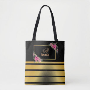 Tote Bag Magnifique Tirures dorées brillantes Nom de fille