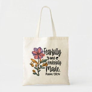 Tote Bag Magnifiquement Fleurs Fabriquées Bible Chrétienne