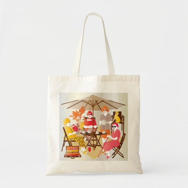 Tote Bag Mah Jongg Tea Party (Devant)