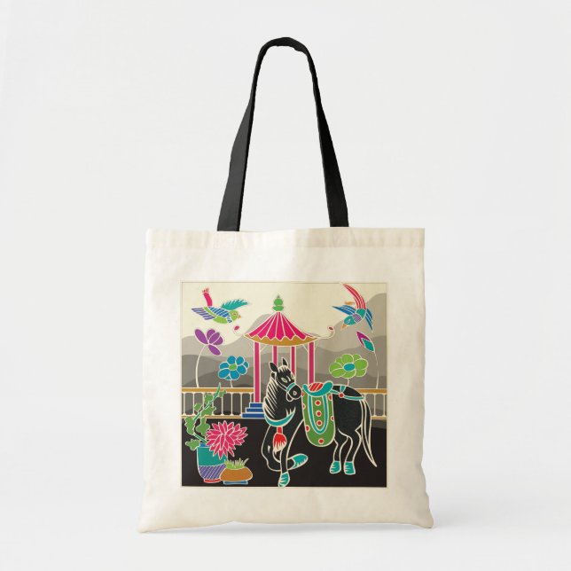 Tote Bag Mah Jongg Tiles Horse Fourre-tout (Devant)