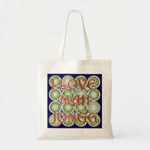 Tote Bag Mah Jongg Valentine I Love MJ