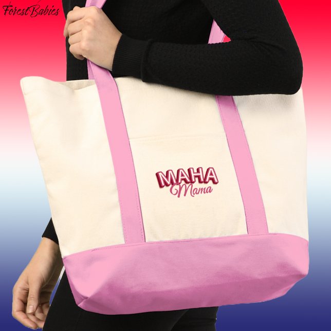 Tote Bag MAHA Mama, Rendre l'Amérique en santé rose 🇺 🇸 (Pink MAHA Mama Make America Healthy Again Tote Bag)