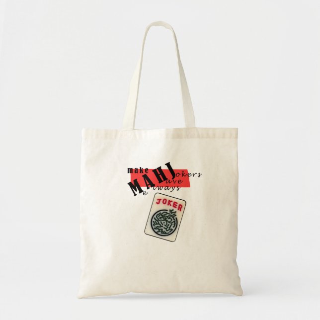 Tote Bag Mahjong ont toujours des jokers (Devant)