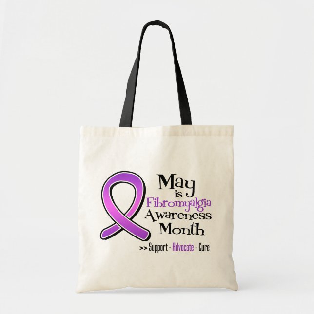 Tote Bag Mai est mois de conscience de fibromyalgie (Devant)