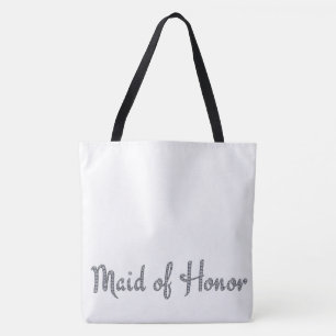 Tote Bag Maid of Honor bling avec couleur arrière - plan pe