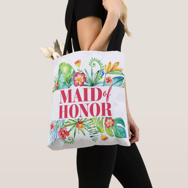 Tote Bag Maid of Honor Tropical Beach Destination Mariage (De près)