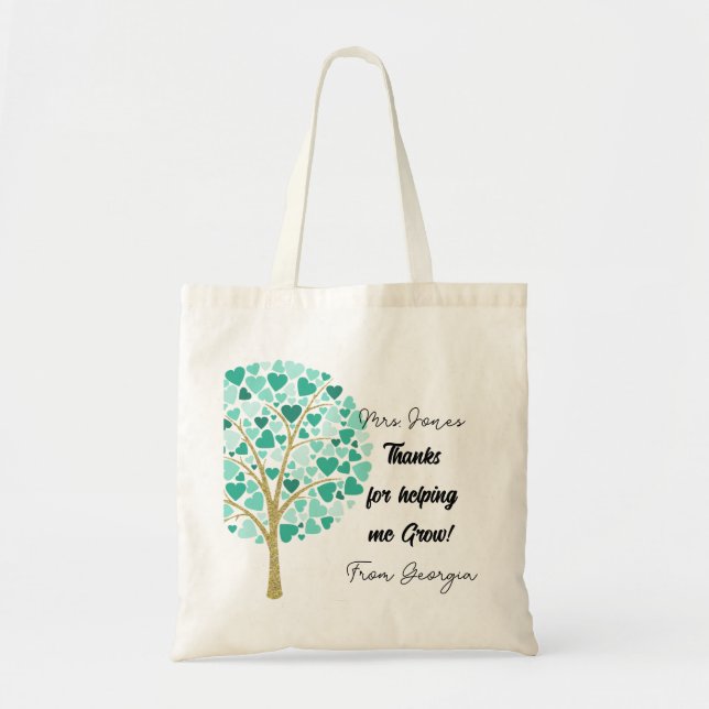 Tote Bag M'aider à faire pousser des arbres d'appréciation  (Devant)
