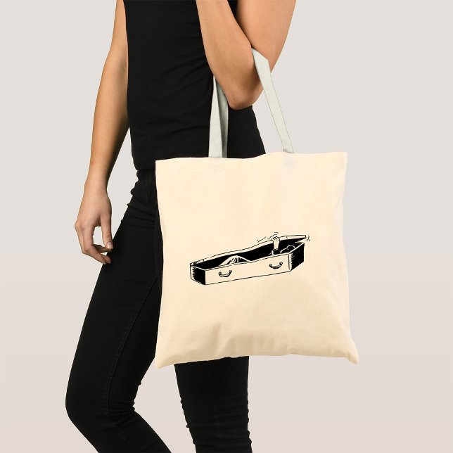 Tote Bag Main de l'horreur émergeant du cercueil (Créateur téléchargé)