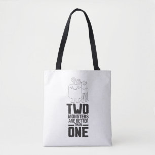 Tote Bag Main dessinée deux monstre Art Monster Halloween A