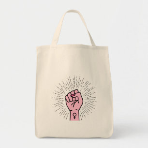 Tote Bag Main féministe avec symbole féminin