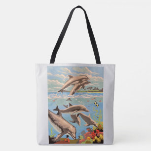 Tote Bag Main Painted by Number   Dolphins  