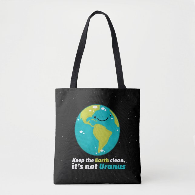 Tote Bag Maintenez la terre propre (Devant)