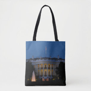 Tote Bag Maison Blanche de Noël à la nuit à Washington DC