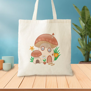 Tote Bag Maison de champignons de fée Whimsical