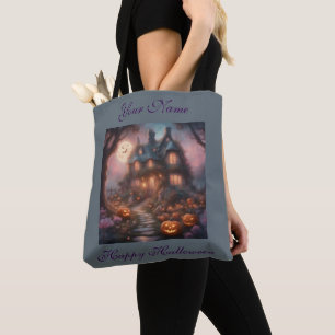 Tote Bag Maison de Halloween ensorcelée Cottagecore