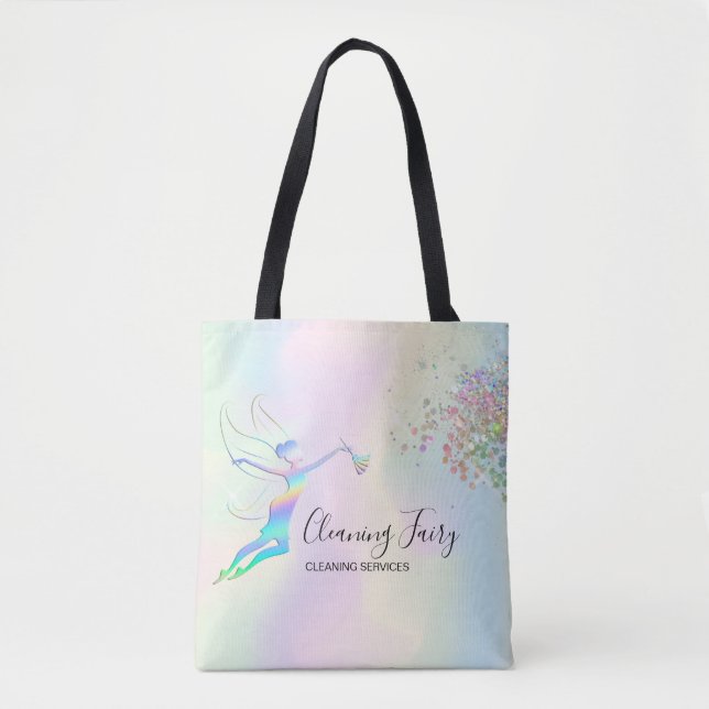 Tote Bag Maison de nettoyage domestique Étincelant Holograp (Devant)