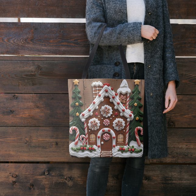 Tote Bag Maison de pain d'épice de Noël (Créateur téléchargé)