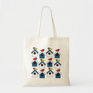 Tote Bag Maison d'oiseaux Maison d'oiseaux Colorés Oiseaux 