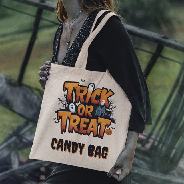 Tote Bag Maison hantée au design de fantômes éffrayants (Créateur téléchargé)