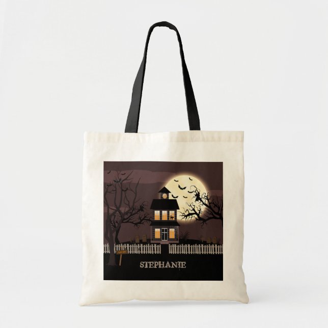 Tote Bag Maison haunted (Devant)