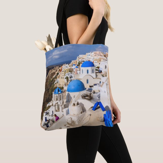 Tote Bag Maisons grecques traditionnelles (De près)