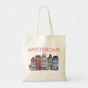 Tote Bag Maisons penchées d'Amsterdam-Holland