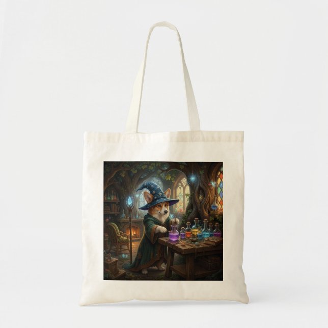 Tote Bag Maître des Potions Corgi (Devant)