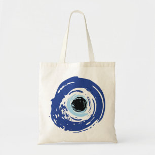 Tote Bag Mal Oeil Artiste Bleu Grec