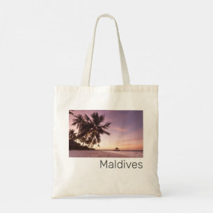 Tote Bag Maldives Ocean Indian Beach Sunset Island Souvenir