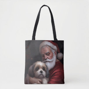 Tote Bag Malti Tzu Avec Noël Festif Du Père Noël