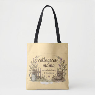 Tote Bag Mama Cottagecore Chapeau de Paille et Style de Cam
