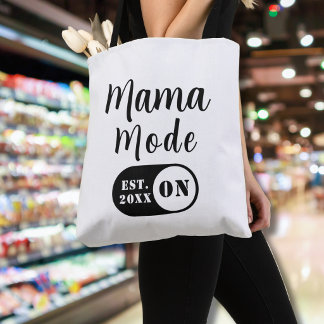 Tote Bag Mama Mode ON, Est Year Custom Mom