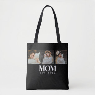 Tote Bag Maman a établi la typographie blanche 3 Photo
